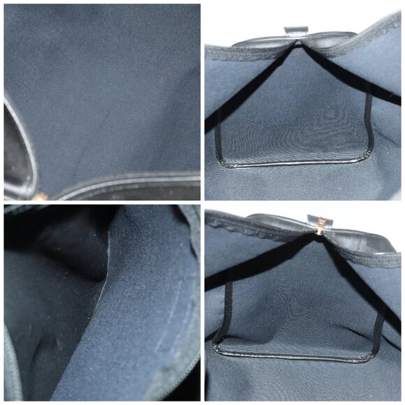 Christian Dior Trotter Canvas Boston Bag Black Gold Auth SW984 - Picture 15 of 16